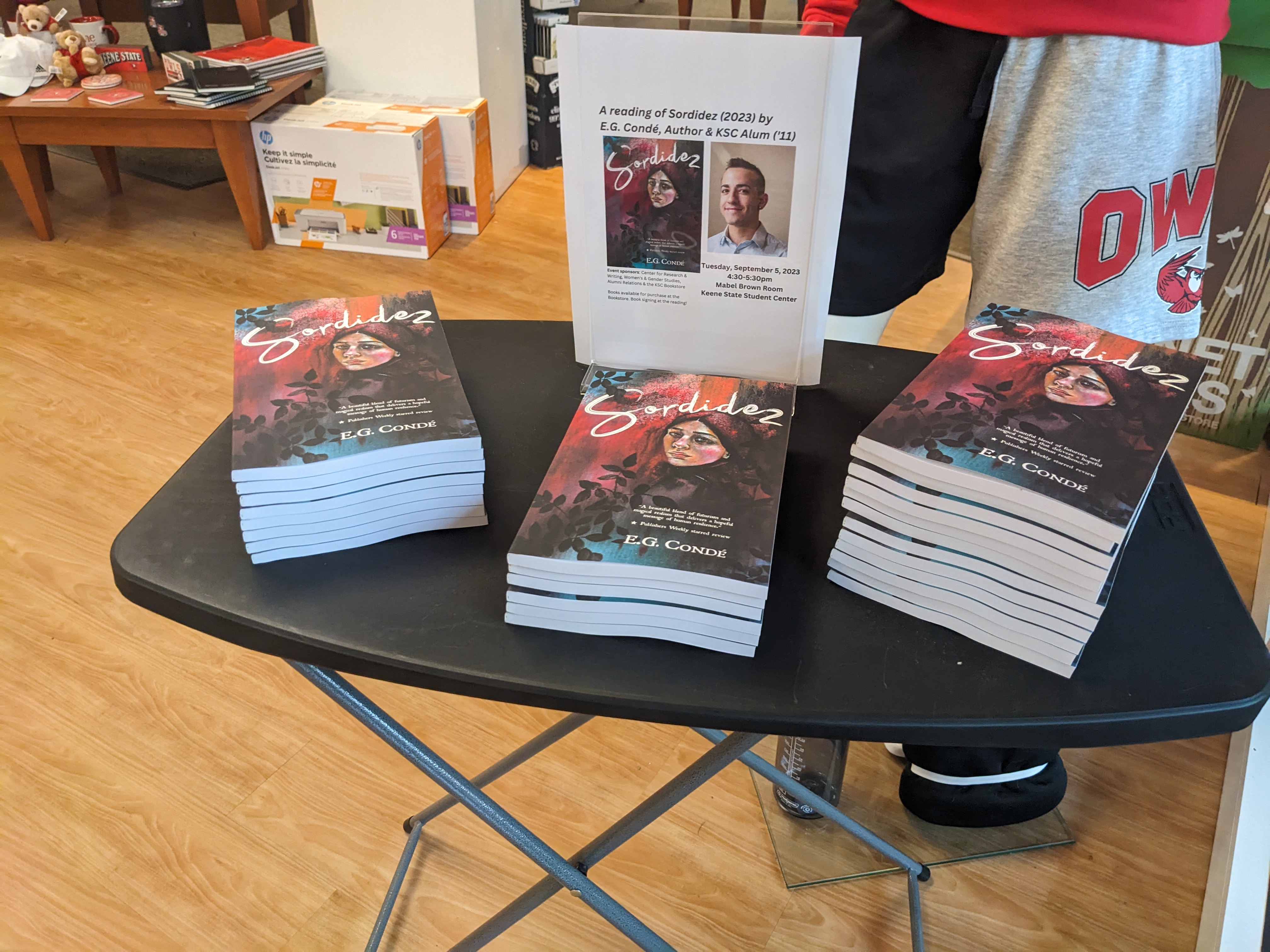 Books for sale at Keene State College